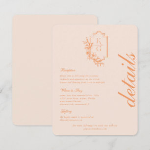 Modernes Minimal Angaben zum Hochzeitgast Begleitkarte
