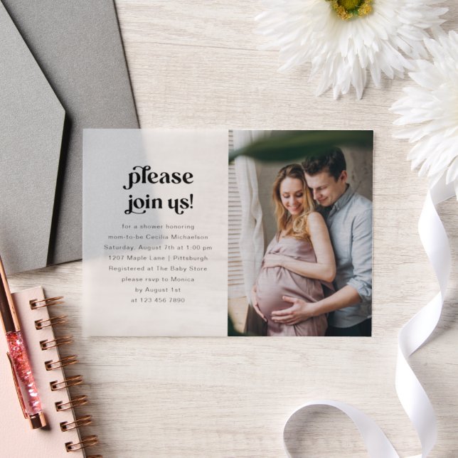 Modernes Minimal Baby Dusche Foto (Hochzeit)