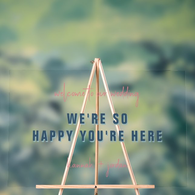 Modernes Minimal | Begrüßung Acrylschild (Neutral)