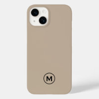 Modernes Minimal-Beige Monogramm