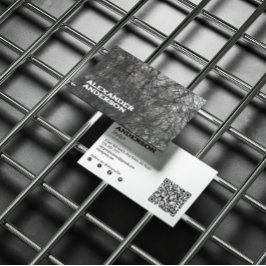 Modernes Minimal Beruflich Black Scribble Visitenkarte