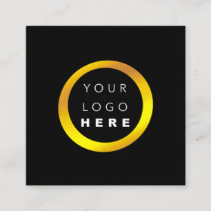 Modernes Minimal Beruflich-Leuchtenschwarz Quadratische Visitenkarte