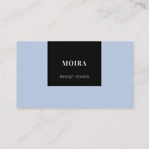 Modernes Minimal Blue Black Visitenkarte