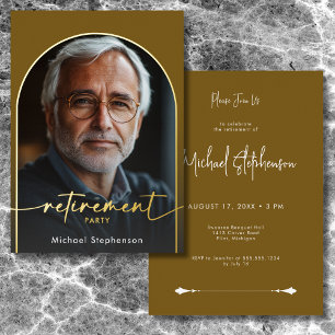 Modernes Minimal-Brawn-Renten-Party Folieneinladung