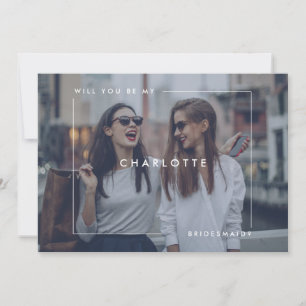 Modernes Minimal Bridesmaid-Angebot Vollständiges  Ankündigung