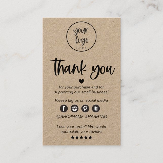 Modernes Minimal Business Vielen Dank für die Best Visitenkarte (Vorderseite)