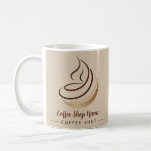 Modernes Minimal Coffee Shop beruflich Kaffeetasse