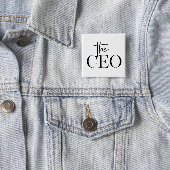 Modernes Minimal Der CEO Black Button (Beispiel)