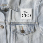 Modernes Minimal Der CEO Black Button<br><div class="desc">Modernes Minimal Der CEO Black</div>