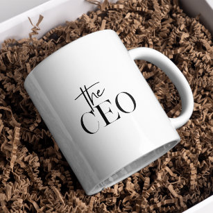 Modernes Minimal Der CEO Black Kaffeetasse