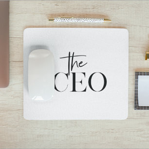 Modernes Minimal Der CEO Black Mousepad