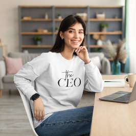Modernes Minimal Der CEO Black Sweatshirt