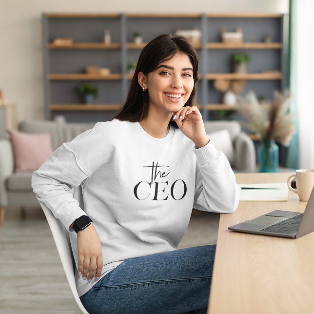 Modernes Minimal Der CEO Black Sweatshirt (Von Creator hochgeladen)