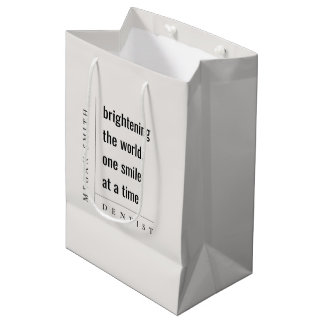Modernes Minimal einfaches, feines Dentist-Geschen Mittlere Geschenktüte