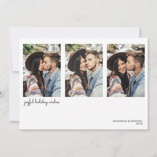 Modernes Minimal einfaches Foto Feiertagskarte (Vorderseite)