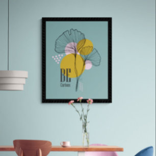 Modernes Minimal einfaches Line Art Zitat Poster