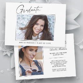 Modernes Minimal-Einzigartiges Ink Script Graduate Ankündigung