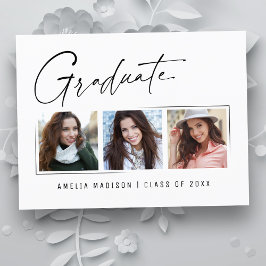 Modernes Minimal-Einzigartiges Ink Script Graduate Postkarte