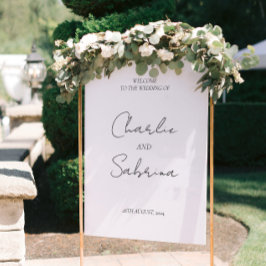 Modernes Minimal Elegantes Hochzeitsszenario Poster