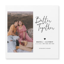 Modernes Minimal-Foto-Hochzeit spart das Date Magn