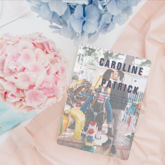 Modernes Minimal | Foto-Hochzeitdetails & Einladung (Von Creator hochgeladen)