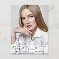 Modernes Minimal Foto mit Abitur Ankündigung