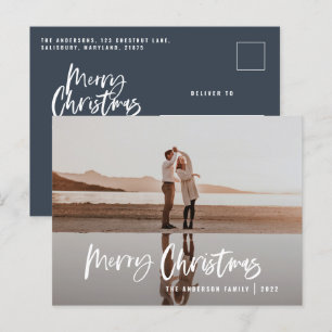 Modernes Minimal-Foto-Schrift Weihnachten