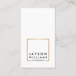 Modernes Minimal-Fotograf-Gold-Square-Logo I Visitenkarte