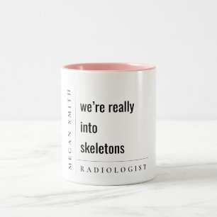 Modernes Minimal Funny Motivierend Radiologist Gif Zweifarbige Tasse
