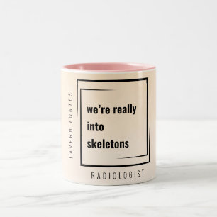 Modernes Minimal Funny Motivierend Radiologist Gif Zweifarbige Tasse