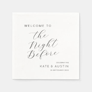 Modernes Minimal für die Nacht vor Serviette