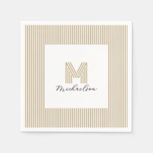 Modernes Minimal Gold Streifen Monogramm