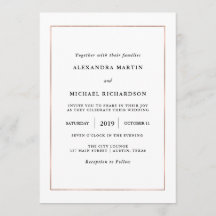 Modernes Minimal | Imitate Rose Goldbrände Hochzei