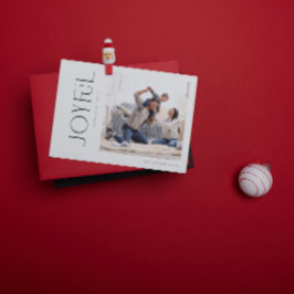 Modernes Minimal Joyful Family Foto Weihnachten