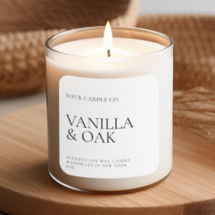 Modernes Minimal-Kerzensiegel Quadratischer Aufkleber