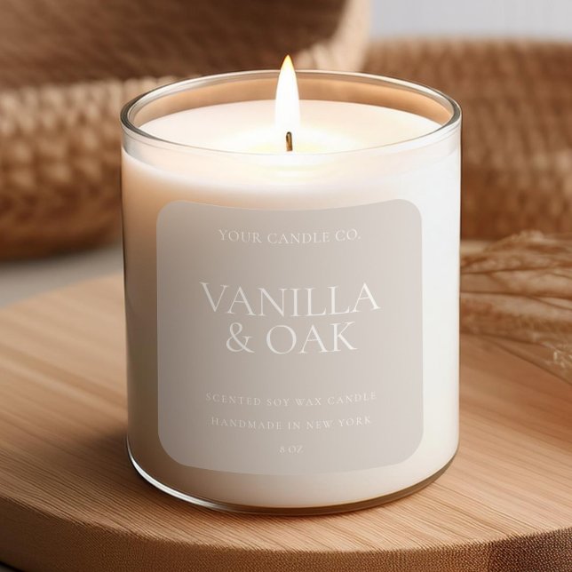 Modernes Minimal-Kerzensiegel Quadratischer Aufkleber (Von Creator hochgeladen)