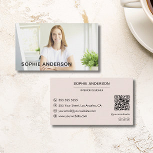 Modernes Minimal kundenspezifisches Foto Beruflich Visitenkarte