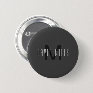 Modernes Minimal Monogram Design bearbeitbar Dunke Button