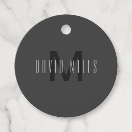 Modernes Minimal Monogram Design bearbeitbar Dunke Geschenkanhänger