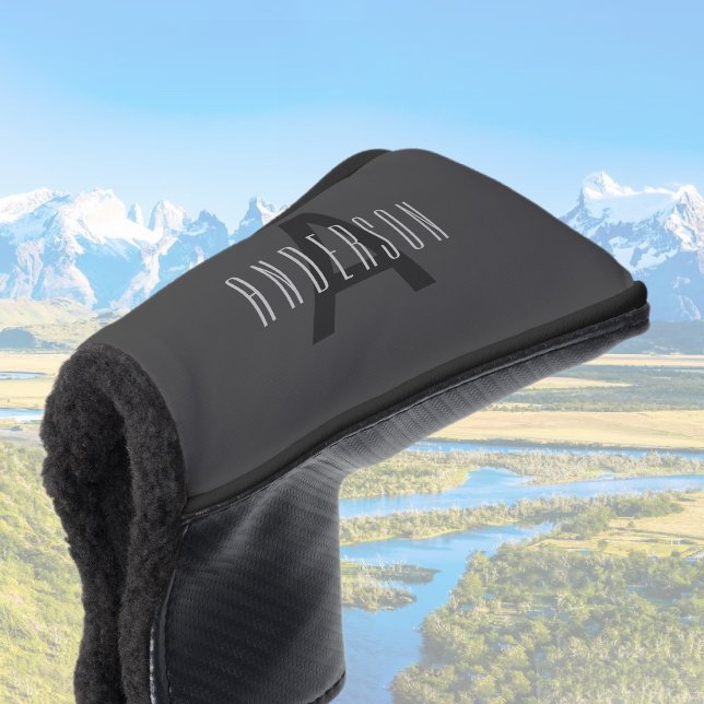 Modernes Minimal Monogram Design bearbeitbar Dunke Golf Headcover (Von Creator hochgeladen)