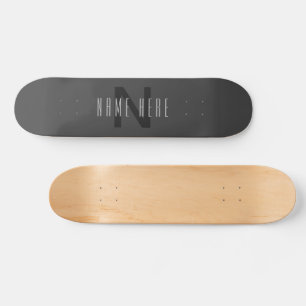 Modernes Minimal Monogram Design bearbeitbar Dunke Skateboard