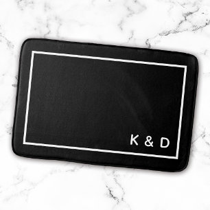 Modernes Minimal-Monogram-Erwärmen Badematte