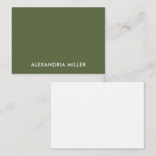 Modernes Minimal Monogram Name Olive Mitteilungskarte