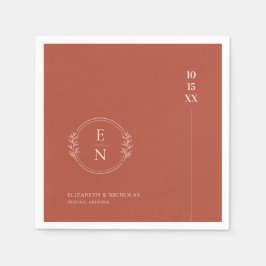 Modernes Minimal | Monogram Wedding Napkins Serviette