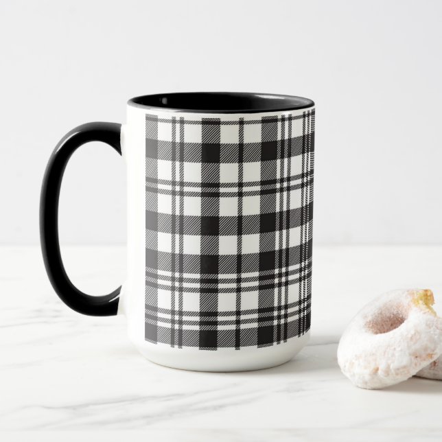 Modernes Minimal Muster Tasse (Mit Donut)