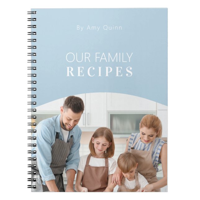 Modernes Minimal personalisieren Foto mit weißen T Notizblock (Vorderseite)