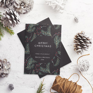 Modernes Minimal Pine Muster Weihnachten im Untern