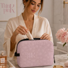 Modernes Minimal Rosa Monogramm Think Pink 