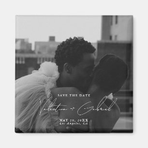 Modernes Minimal Save the Date Einladungs-Magnet Magnet