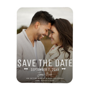 Modernes Minimal Save the Date Hochzeitsstift Magnet